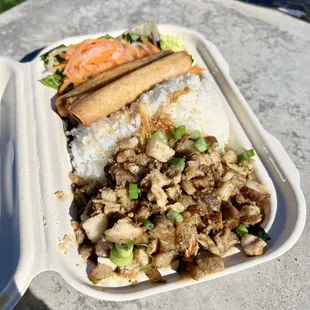 Sisig rice plate