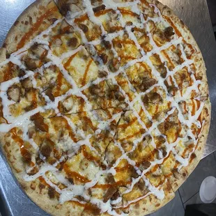 Delicious Buffalo Chicken Pizza