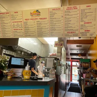 the menu of a mexican restaurant