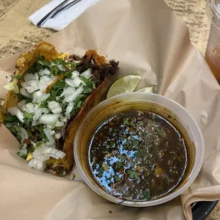 Birria Tacos with Consumé