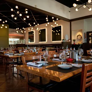 the dining room of a restaurant