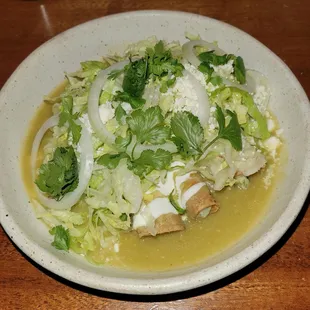 Enchilada Suiza - w/ Spinach &amp; Potatoes