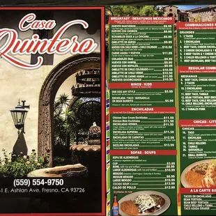 Menu as of 05/08/2021