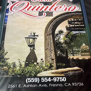 Front menu