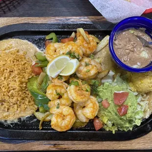 Shrimp fajitas