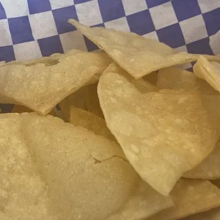 Warm home made chips (very good!!)