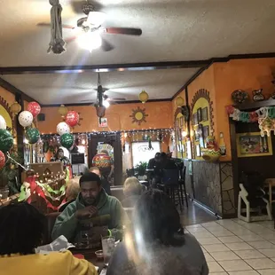 And you can't see it, but there is a big room with a bar in a room to the right. Can be reserved for parties and events.