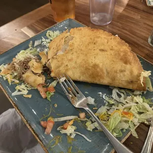 Huge fried taco for the special.  It was dynamite!!