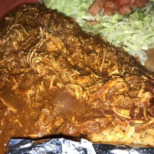 a plate of mexican food