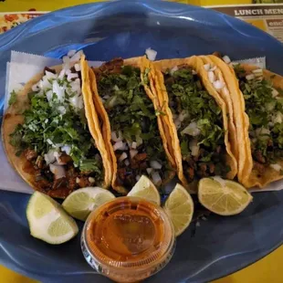 Carne &amp; pastor tacos