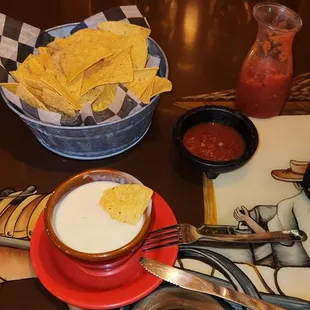 Chips And Queso Blanco.