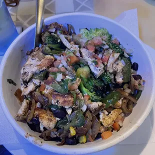 Fajita Rice Bowl with chicken