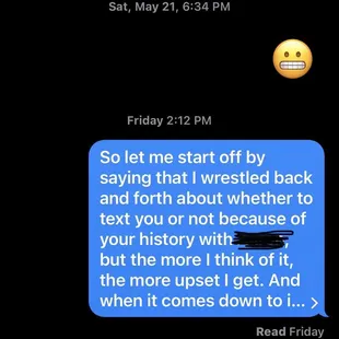 Casa reynoso truck (Bobby) leaving me on read after I complained about his lack of follow through at an event I hired him for.