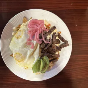 Chilaques with Steak