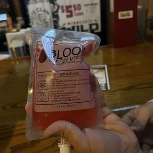 Margarita blood bag