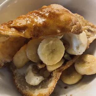 Their sopaipilla with my personal touch of bananas foster, walnuts, and vanilla ice cream!