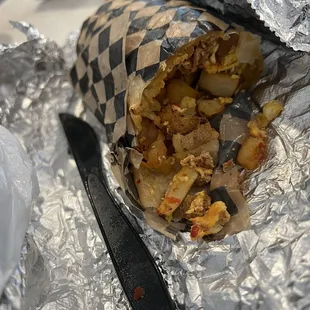 Chorizo n papas burrito