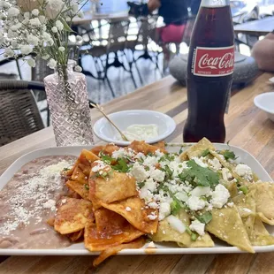 Red & Green Chilaquiles Plate