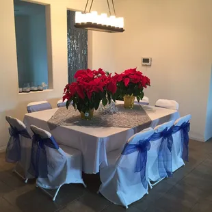 Decoration at a house. We can take the party to your house.