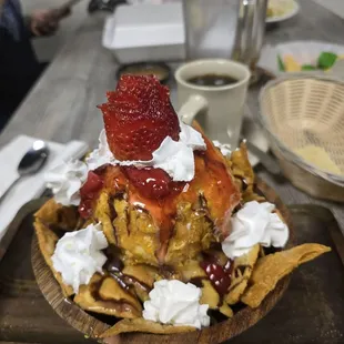 Fried iced cream
