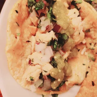 Chicken taco  boiled chicken with  extra salt