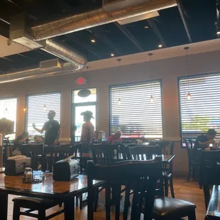 the dining area of a restaurant