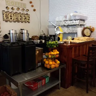 Beautiful coffee and beverage corner