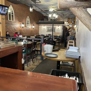 the dining area of a restaurant