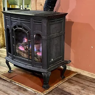 Warm fireplace created a beautiful atmosphere to enjoy a nice dinner