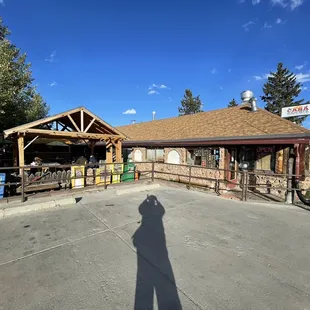 Outside seating on the left.