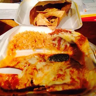 enchilada dinner plate, $5.25