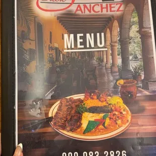 Menu, phone number and address