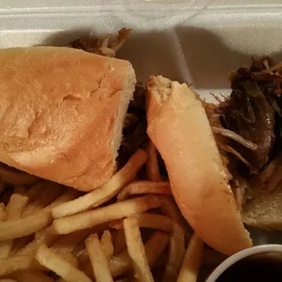 Horrible, horrible pulled pork sandwich.