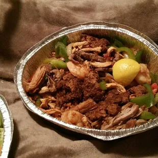 Tasteless Parrillada Azteca fajitas, not worth $12.