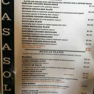 Lunch Menu that is supposed to be from 11:00 AM to- 4:00 PM SUNDAY - THURSDAY