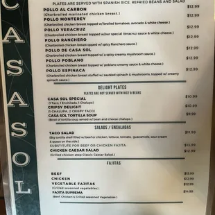 Lunch Menu that is supposed to be from 11:00 AM to- 4:00 PM SUNDAY - THURSDAY