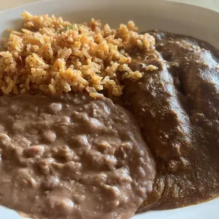 Tamales Lunch Special, no cheese, delicious.