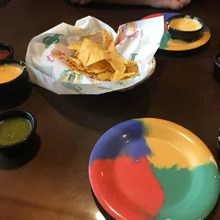 The setup was chips with quest and salsa, I requested the salsa verde.