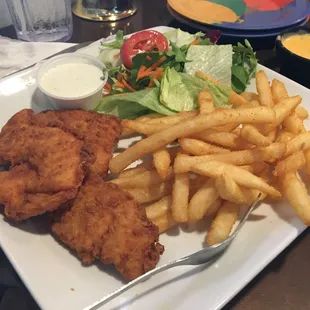 Chicken strip lunch.