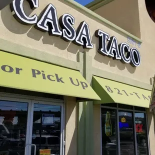 the front of a restaurant