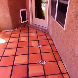 Tiled patio
