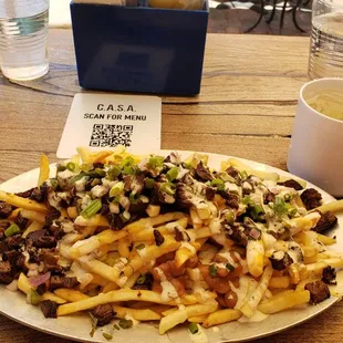 Carne asada fries, huge plate and really good