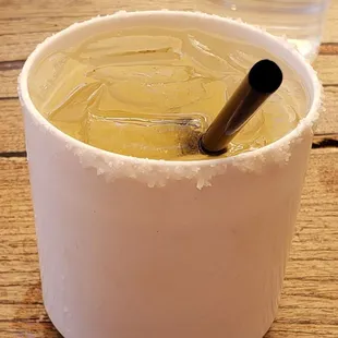 C.A.S.A. margarita,  it was ok, weird plastic cup