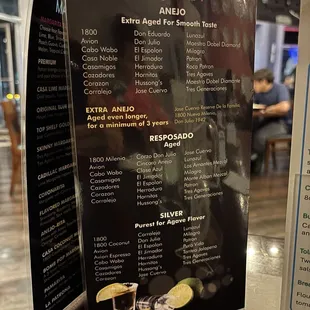 Several varieties of spirits