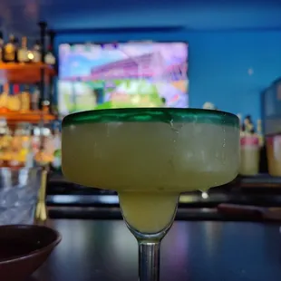 What? Top shelf margarita.  Taste: outstanding! Thanks: Leo!