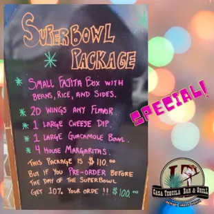 Pre-Order for the Super Bowl!!!