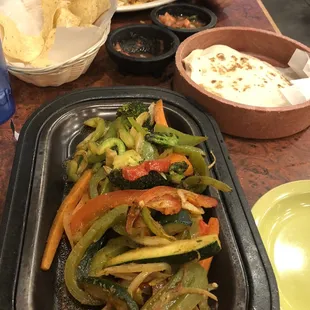 Vegetarian fajitas