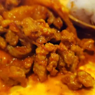 The moist/tender Al pastor pork