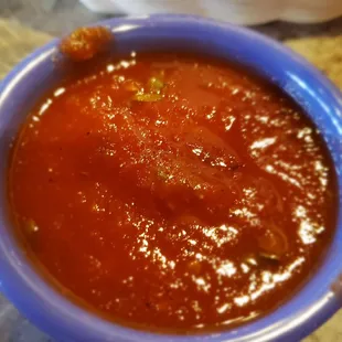 Purée salsa was mild
