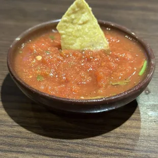 Possibly the worst salsa in Tulsa. It is watery, tomatoey, cilantro forward and has an unpleasant kick.